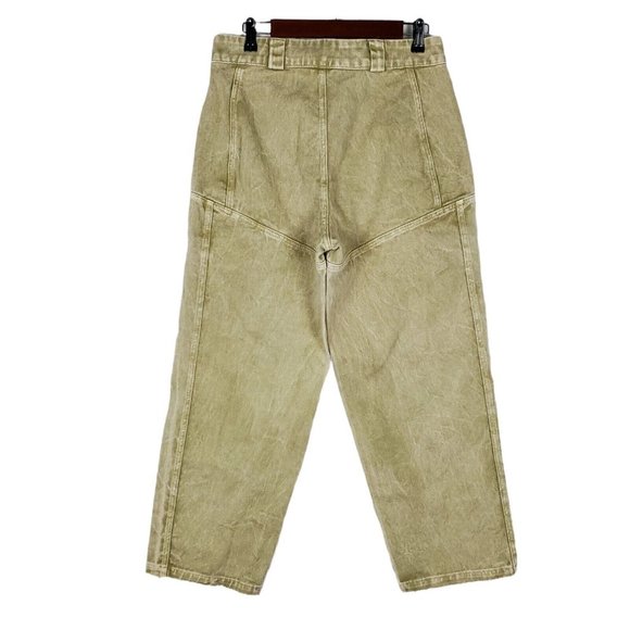 Lacausa Diego Trousers Sz 8 Cargo High Rise Cotton Denim $195 Sand Mineral Wash - Picture 5 of 12